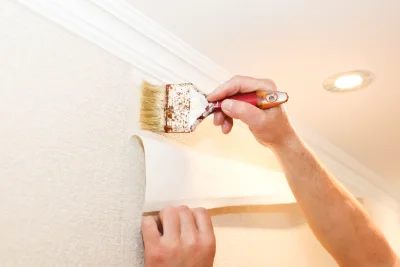 Pose de papier peint à la Bruffière — revêtements muraux et toiles de verre